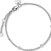 BLAK - Rosefield Triple Crystal Dot Chain Bracelet - Silver