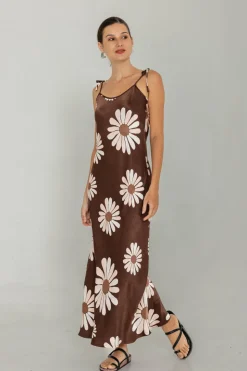Bow Slip - Choc with White/Alyssa Nude/Black Peppa Hart Floral