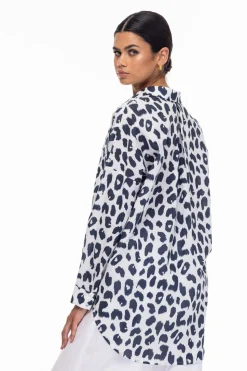 Defiant Shirt - Exclusive Ivory/Midnight Leopard Print