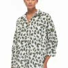 Defiant Shirt - Ivory/Golden Forest Leopard Print