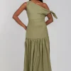 Dhalia Dress - Crispy Moss