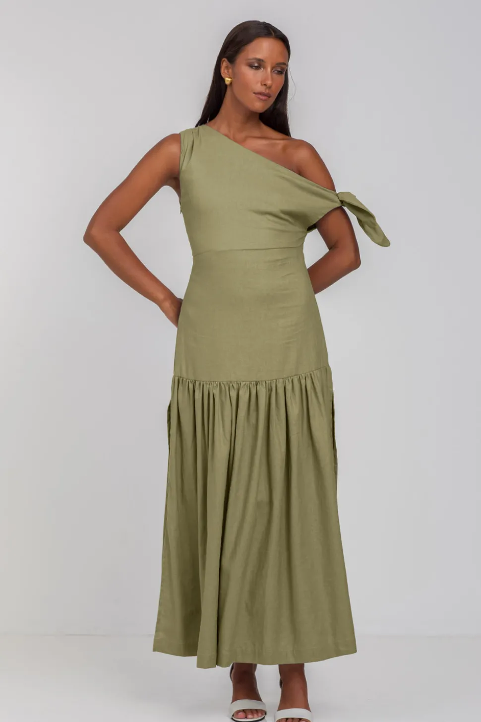 Dhalia Dress - Crispy Moss