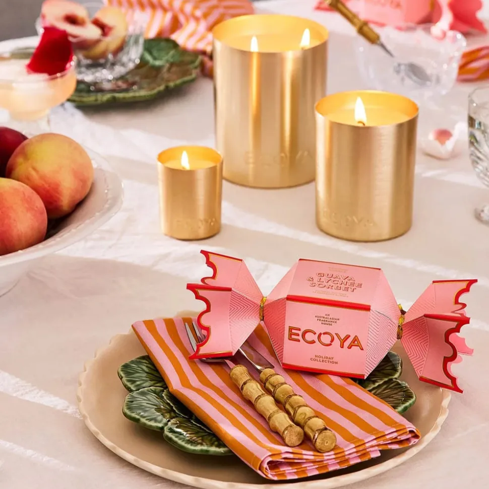 Ecoya - Holiday - Guava & Lychee Sorbet Tin Candle Bon Bon - 45g