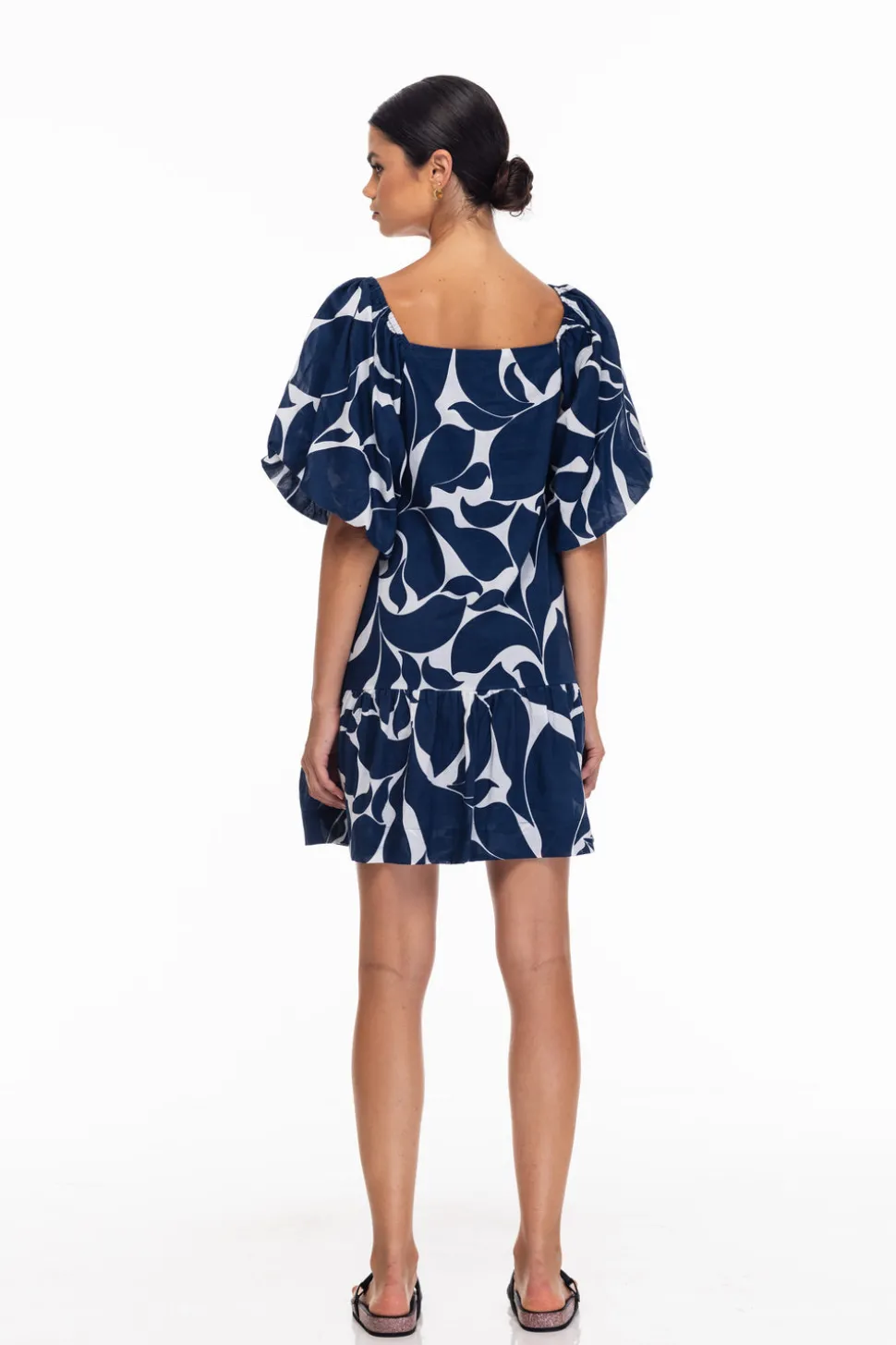 Everest Dress - Blue/White Floral Print