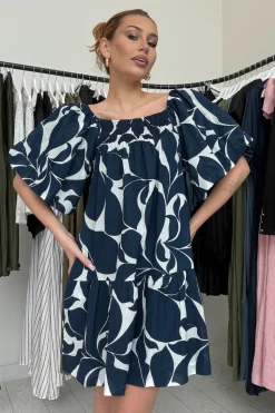 Everest Dress - Blue/White Floral Print