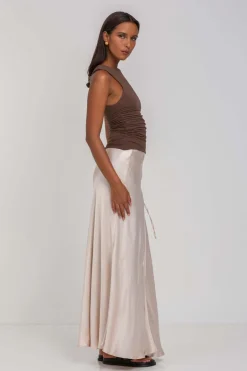 Find Me Wrap Skirt - Sand Grey