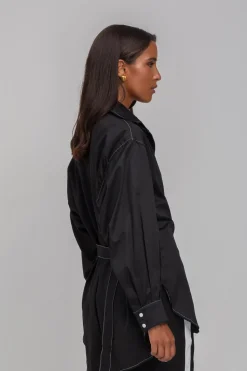 Find My Luck Shirt - Black with White Contrast