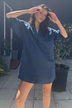 First Spark Dress - Denim Blue