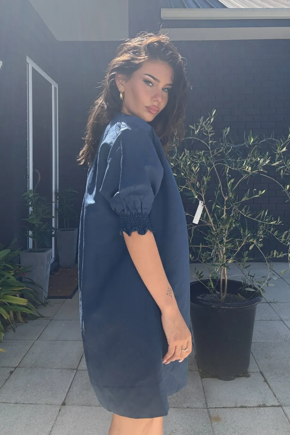 First Spark Dress - Denim Blue