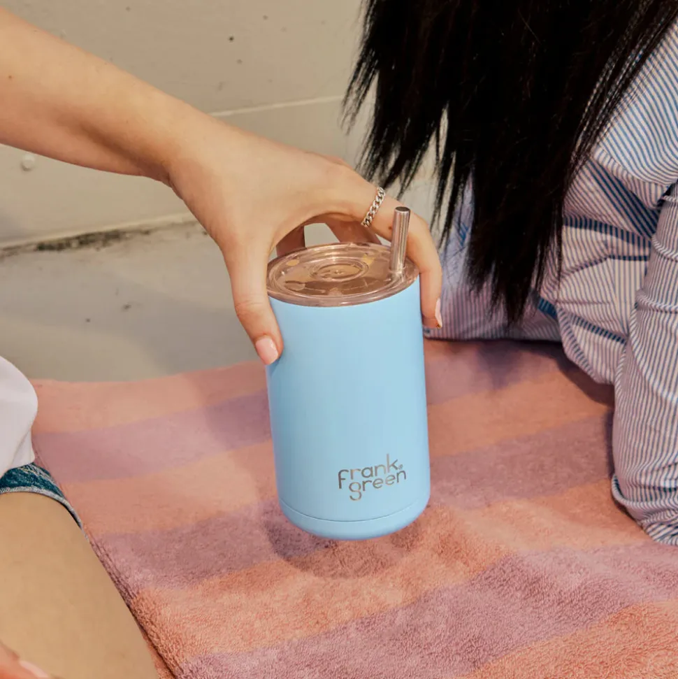 Frank Green - Iced Coffee Cup with Straw - Sky Blue