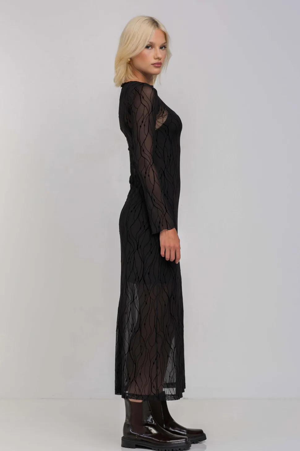 Gigi Dress - Black Vines