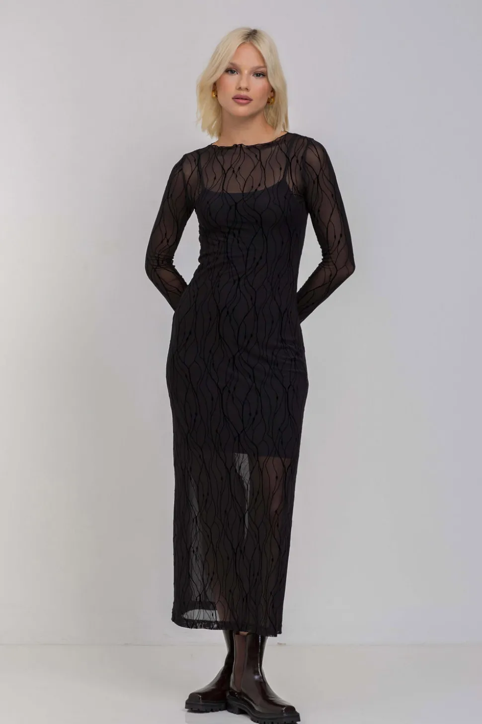 Gigi Dress - Black Vines