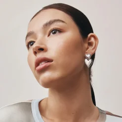 GIMME - Alexandra Double Heart Earrings - Silver