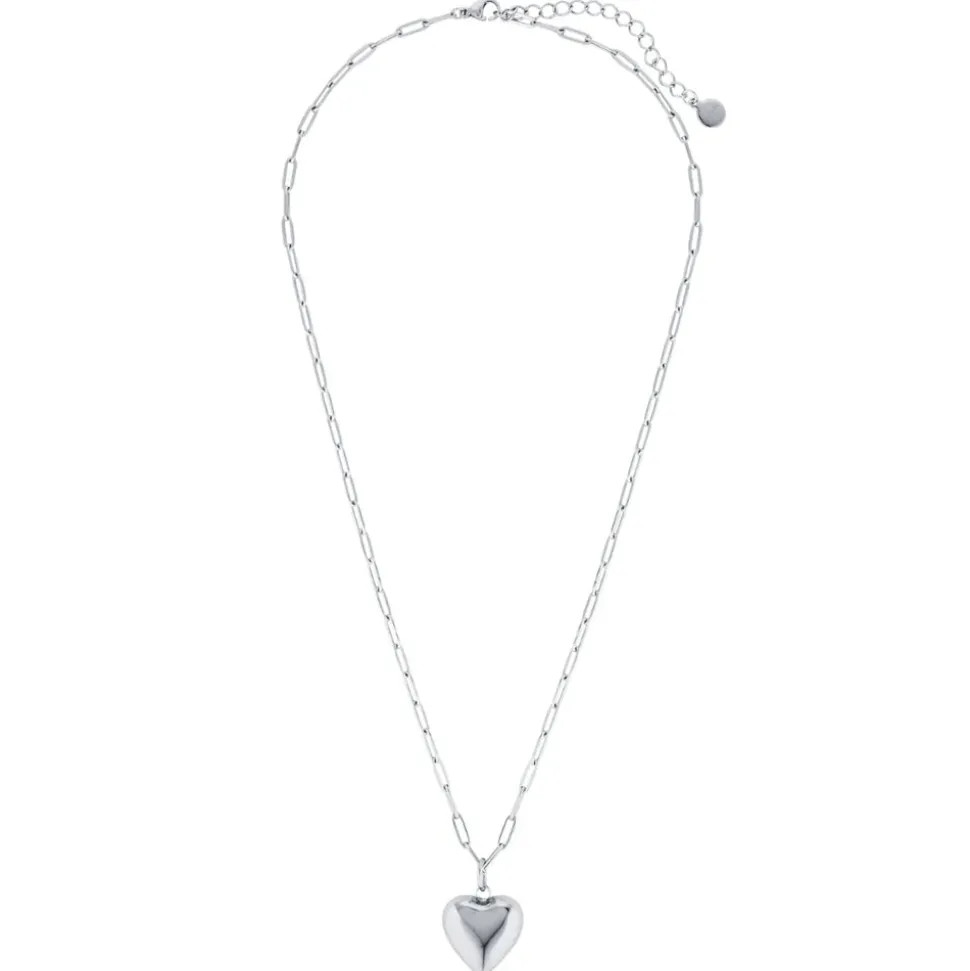 GIMME - Ella Puffy Heart Necklace - Silver