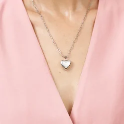 GIMME - Ella Puffy Heart Necklace - Silver