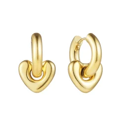 GIMME - Lisa Puffy Heart Gold Earrings