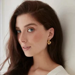 GIMME - Lisa Puffy Heart Gold Earrings