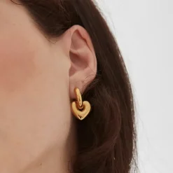 GIMME - Lisa Puffy Heart Gold Earrings