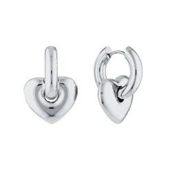 GIMME - Lisa Puffy Heart Silver Earrings