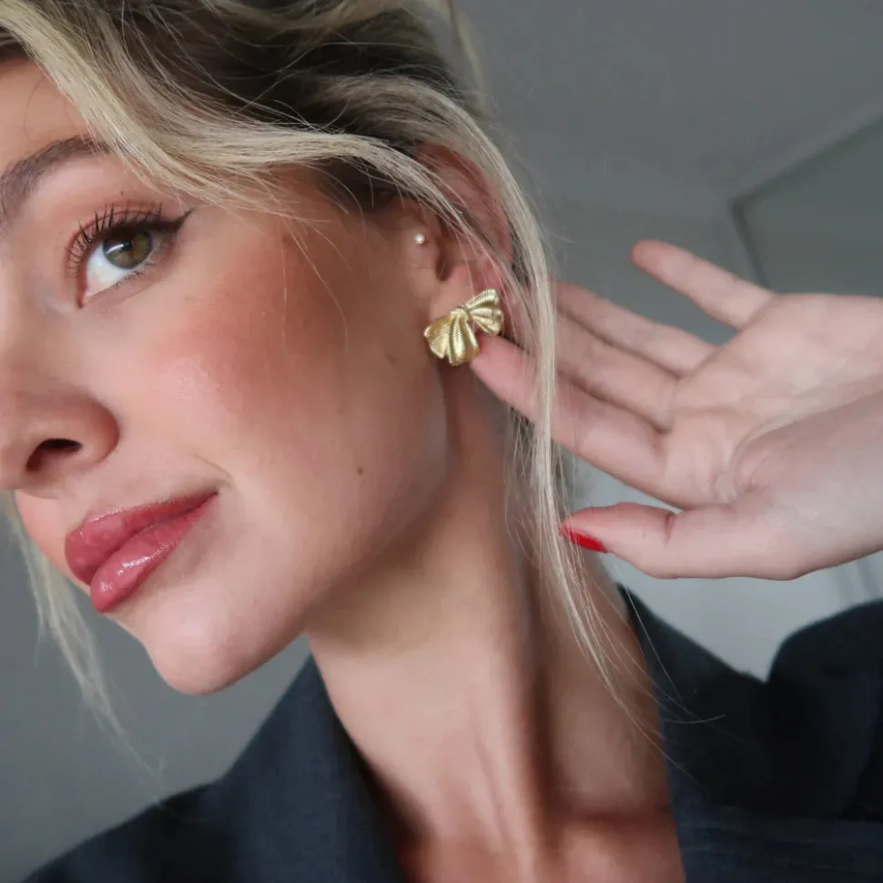 GIMME - Zara Bow Gold Earrings