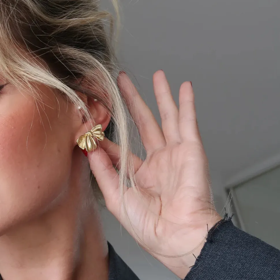 GIMME - Zara Bow Gold Earrings