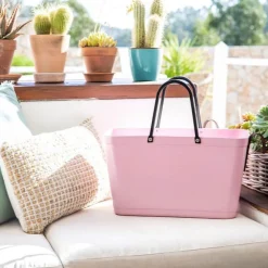 Hinza - Green Plastic Bag - Dusty Pink