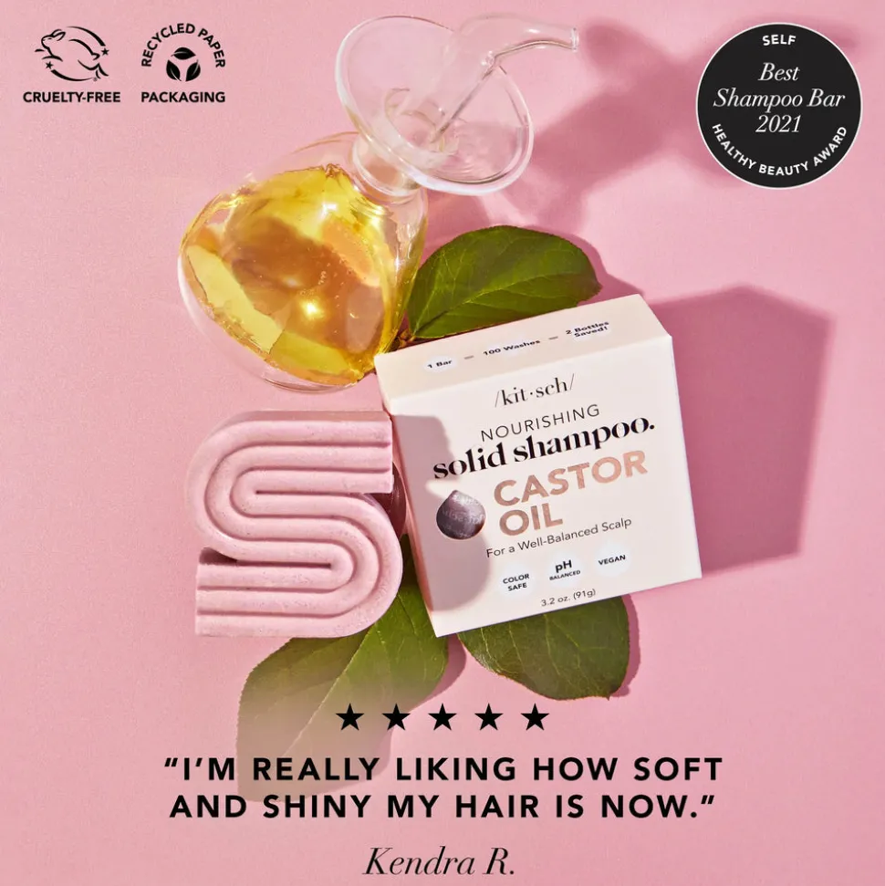 Kitsch Caster Oil Shampoo Bar - Nourishing
