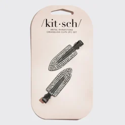 Kitsch Metal Rhinestone Creaseless Clips - 2pc
