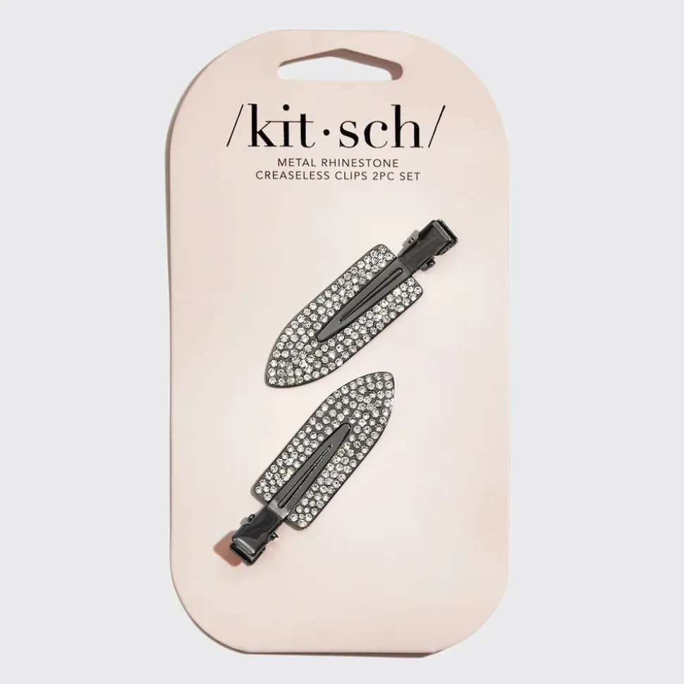 Kitsch Metal Rhinestone Creaseless Clips - 2pc
