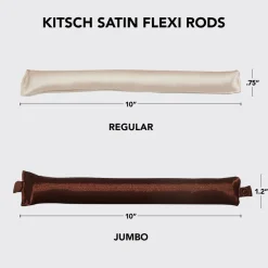 Kitsch Satin Jumbo Flexi Rods 4pc - Rosewood