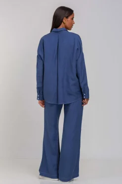 Leo Pant - Dark Sky with Contrast White Stitching