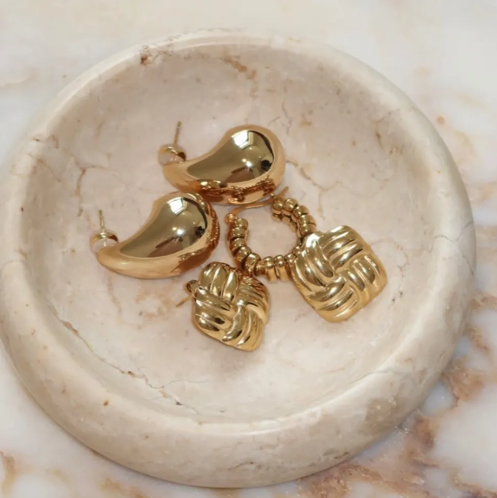 Porter Jewellery - Baby Cushion Earrings- Gold