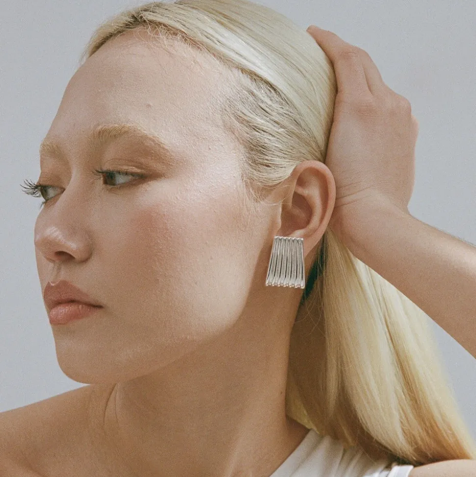 Porter Jewellery - Caterpillar Earrings - Silver