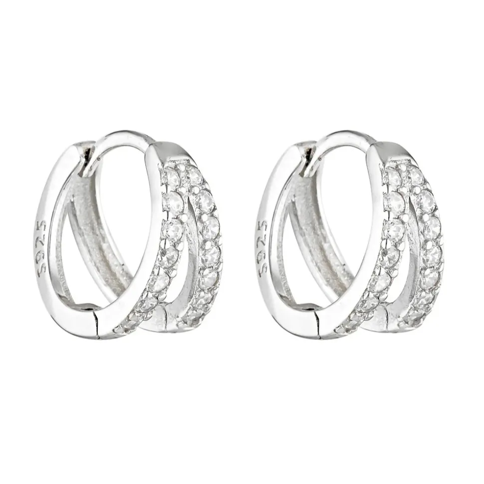 Porter Jewellery - Double Angel Huggies - Silver