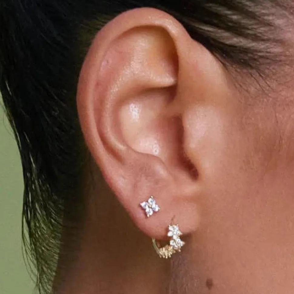 Porter Jewellery - Galaxy Huggies - Gold/Clear