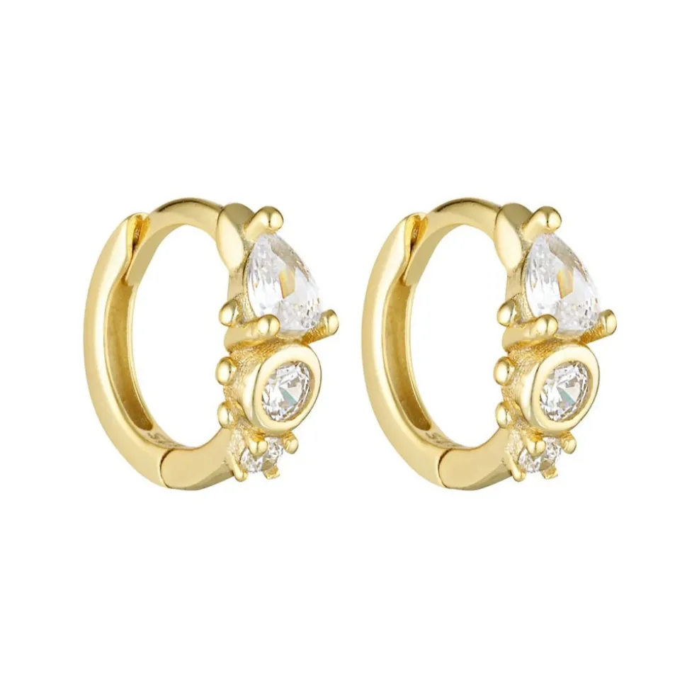 Porter Jewellery - Heirloom Huggies - Gold/Clear