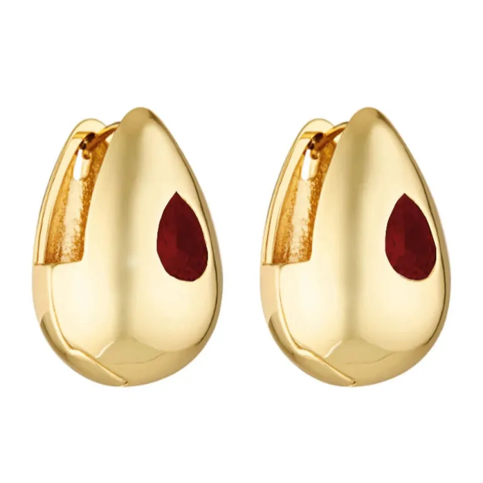 Porter Jewellery - Heritage Earrings - Gold/Garnet