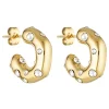 Porter Jewellery - Mali Hoops - Gold/Clear