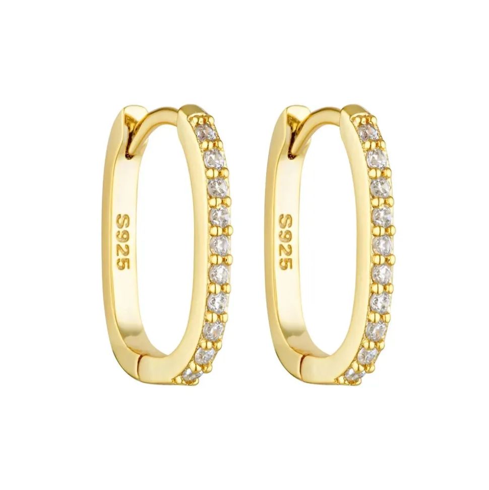 Porter Jewellery - Oval Angel Hoops- Gold 15mm