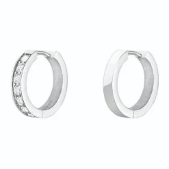 Rosefield Crystal Hoops - Silver