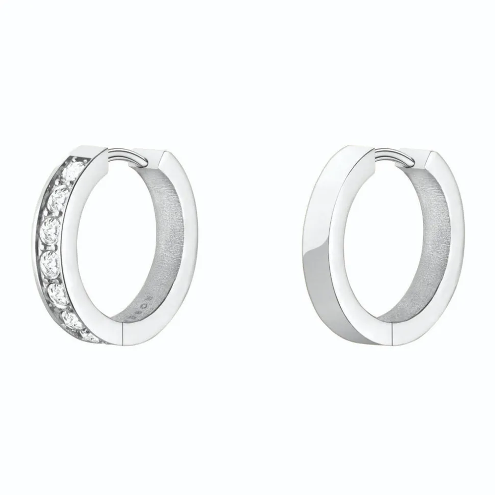 Rosefield Crystal Hoops - Silver