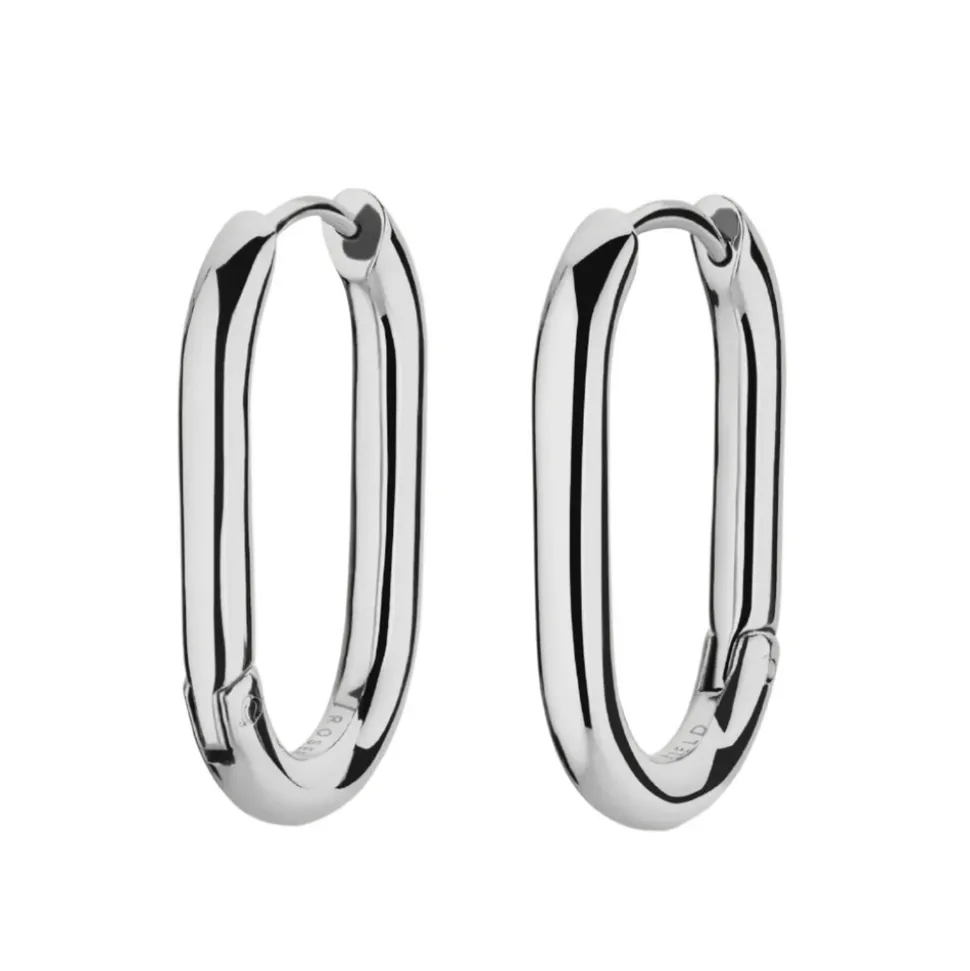 Rosefield Large Oval Hoops - Silver