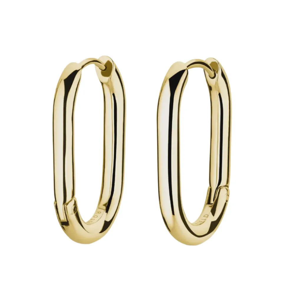 Rosefield Large Oval Hoops - Gold