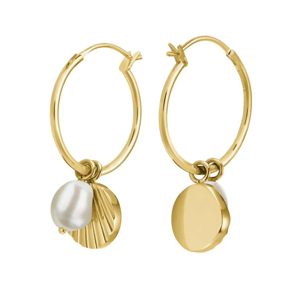 Rosefield Shell & Pearl Drop Earring - Gold