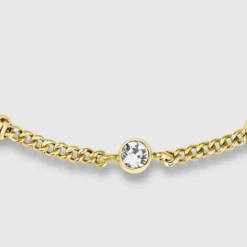 Rosefield Triple Crystal Dot Chain Bracelet - Gold