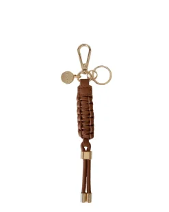Saben - Charm Keyring - Tan Plait