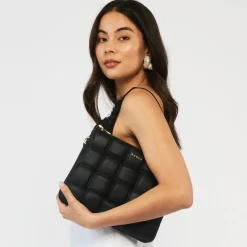 Saben - Matilda Shoulder Bag - Black Woven