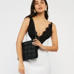 Saben - Matilda Shoulder Bag - Black Woven