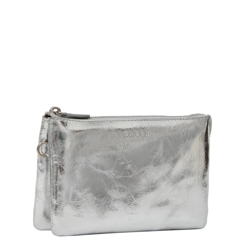 Saben - Tilly Cross Body - Silver Crinkle