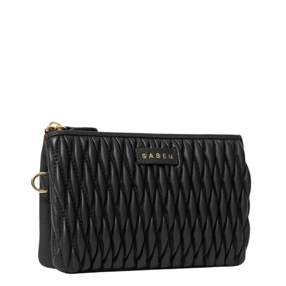 Saben - Tilly Crossbody - Black Diamond Quilt